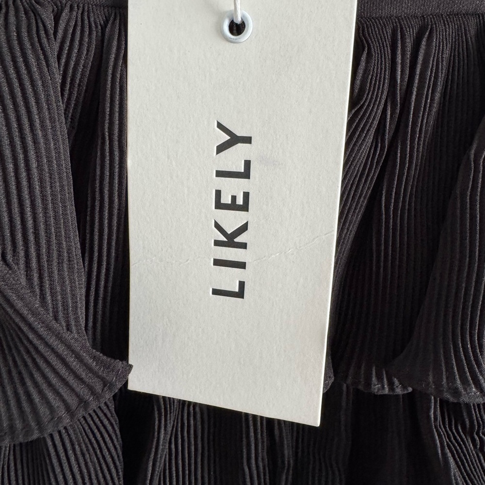 NWT LIKELY BLACK CELLA LAYERED RUFFLE DRESS SZ 2 - Picture 5 of 7